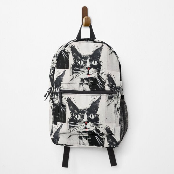 Item preview, Eccentric Cat: Unique Black and White Graphic designed and sold by Piotrek0001.