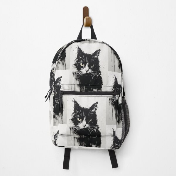 Item preview, Eccentric Cat: Unique Black and White Graphic designed and sold by Piotrek0001.