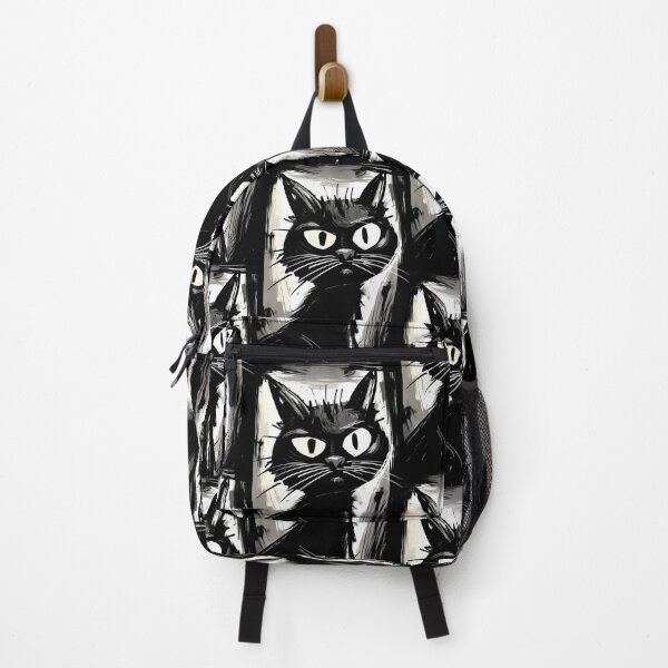 Item preview, Eccentric Cat: Unique Black and White Graphic designed and sold by Piotrek0001.