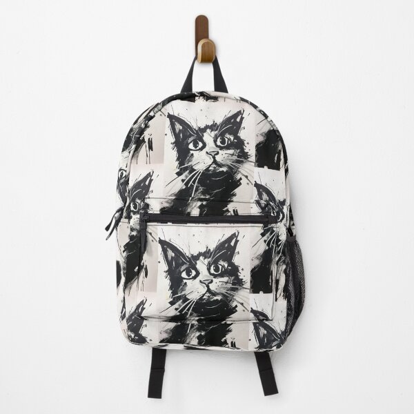 Item preview, Eccentric Cat: Unique Black and White Graphic designed and sold by Piotrek0001.