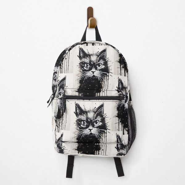 Item preview, Eccentric Cat: Unique Black and White Graphic designed and sold by Piotrek0001.