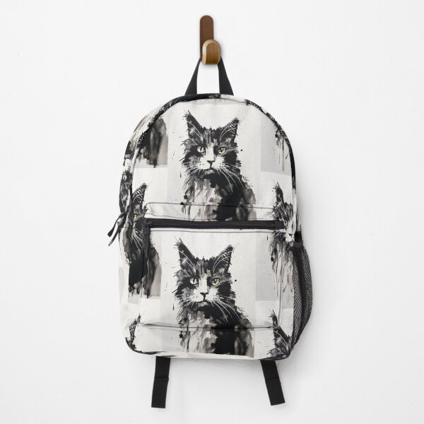 Item preview, Eccentric Cat: Unique Black and White Graphic designed and sold by Piotrek0001.