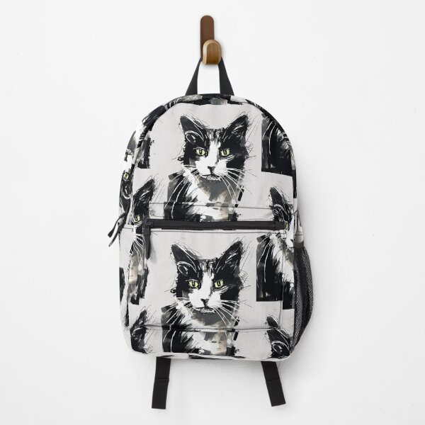 Item preview, Eccentric Cat: Unique Black and White Graphic designed and sold by Piotrek0001.