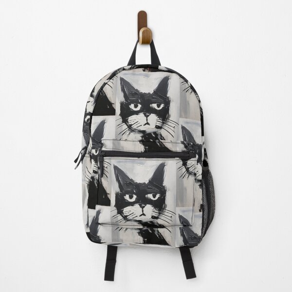 Item preview, Eccentric Cat: Unique Black and White Graphic designed and sold by Piotrek0001.