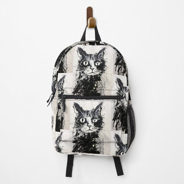 Item preview, Eccentric Cat: Unique Black and White Graphic designed and sold by Piotrek0001.