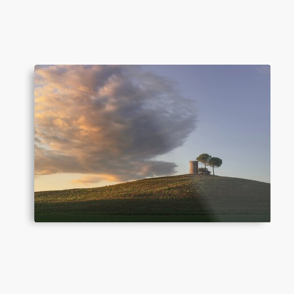 The old windmill on the hill. Tuscany Metal Print