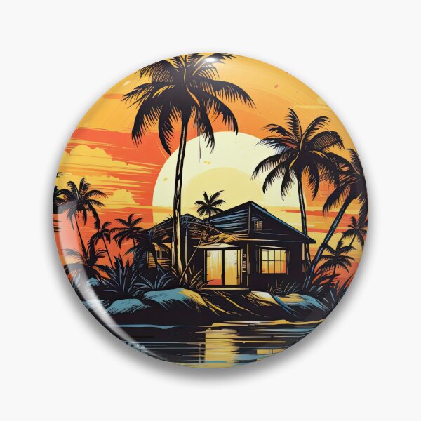 Item preview, Home with Coconut Tree Againts Sunset designed and sold by eyestetix.