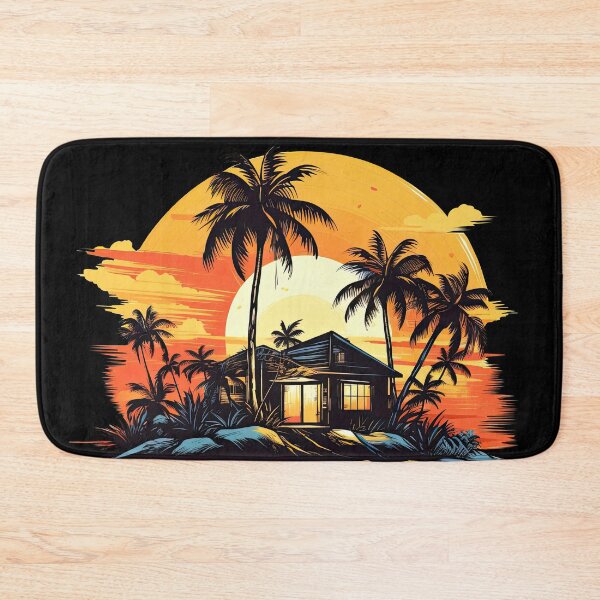 Item preview, Home with Coconut Tree Againts Sunset designed and sold by eyestetix.
