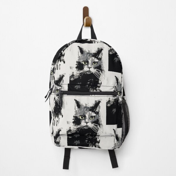 Item preview, Eccentric Cat: Unique Black and White Graphic designed and sold by Piotrek0001.