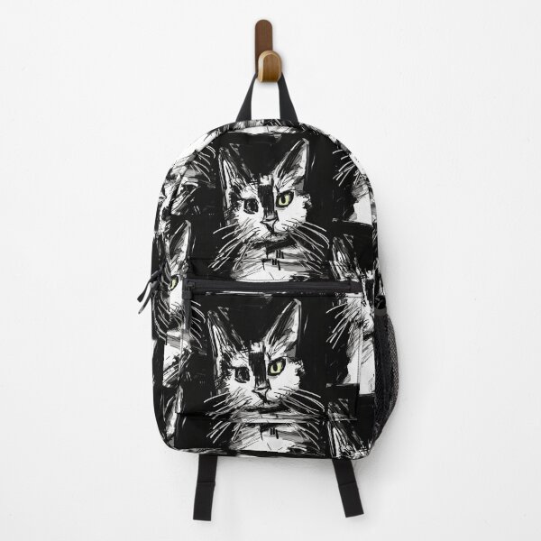 Item preview, Eccentric Cat: Unique Black and White Graphic designed and sold by Piotrek0001.