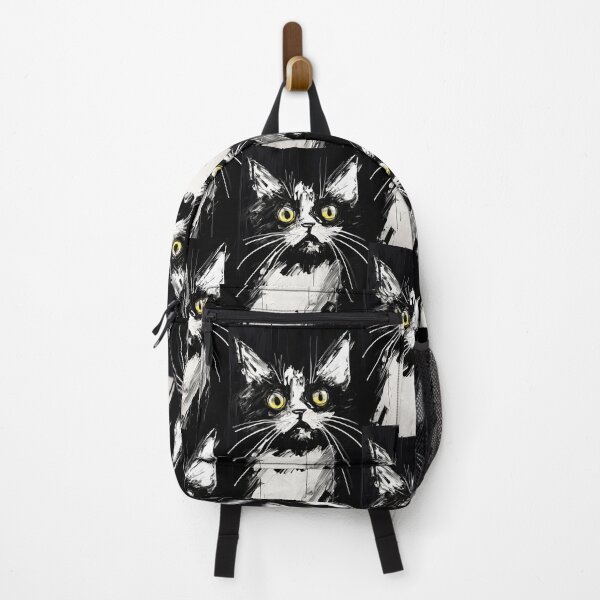 Item preview, Eccentric Cat: Unique Black and White Graphic designed and sold by Piotrek0001.
