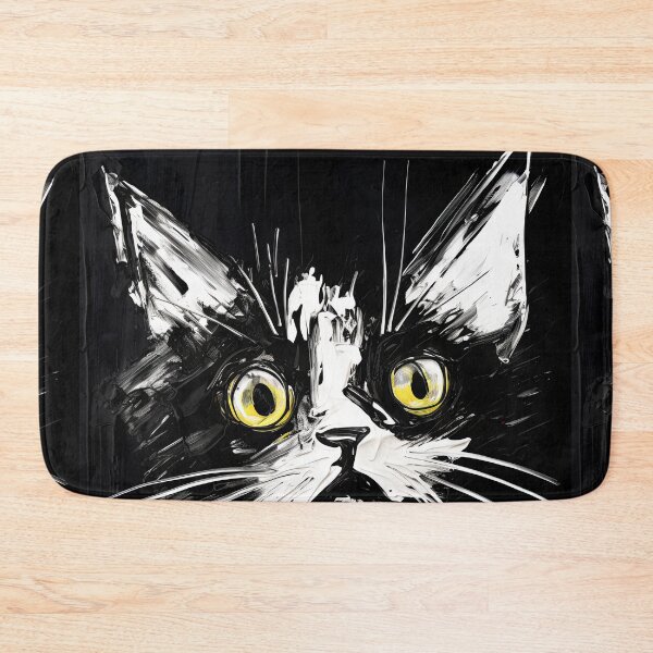 Item preview, Eccentric Cat: Unique Black and White Graphic designed and sold by Piotrek0001.