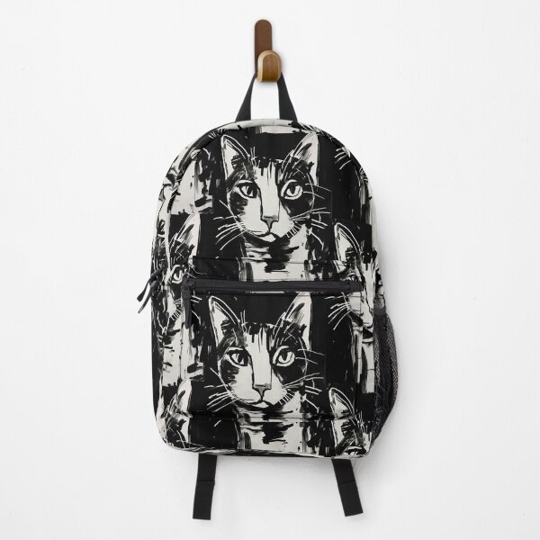 Item preview, Eccentric Cat: Unique Black and White Graphic designed and sold by Piotrek0001.
