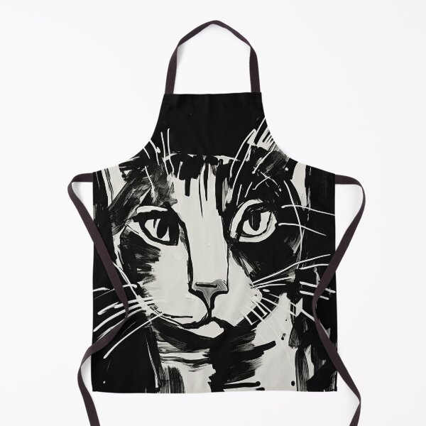 Item preview, Eccentric Cat: Unique Black and White Graphic designed and sold by Piotrek0001.