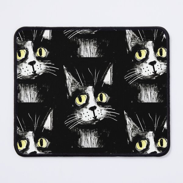 Item preview, Eccentric Cat: Unique Black and White Graphic designed and sold by Piotrek0001.
