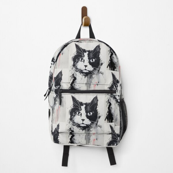 Item preview, Eccentric Cat: Unique Black and White Graphic designed and sold by Piotrek0001.