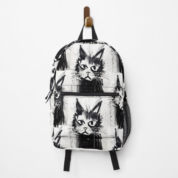 Item preview, Eccentric Cat: Unique Black and White Graphic designed and sold by Piotrek0001.