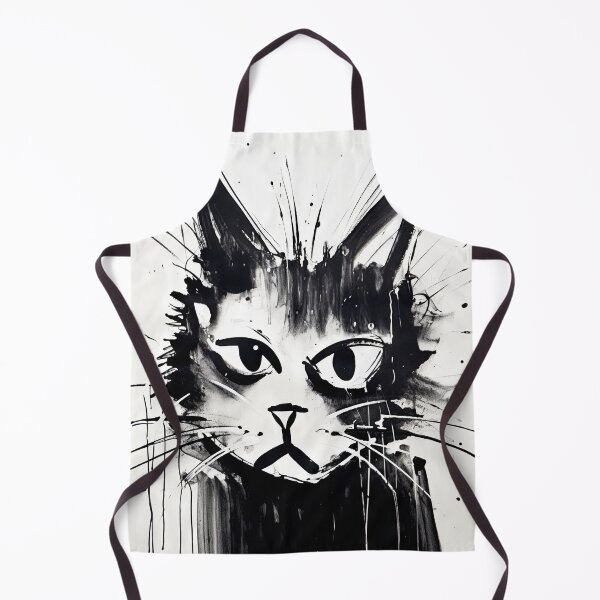 Item preview, Eccentric Cat: Unique Black and White Graphic designed and sold by Piotrek0001.