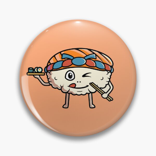 Item preview, Cute sushi smiling cartoon illustration designed and sold by cubbone.
