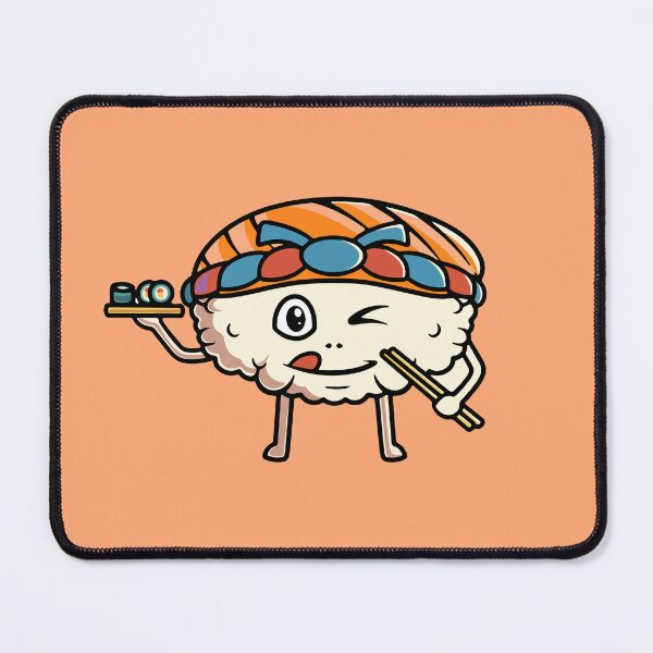 Item preview, Cute sushi smiling cartoon illustration designed and sold by cubbone.