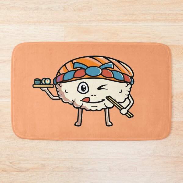 Item preview, Cute sushi smiling cartoon illustration designed and sold by cubbone.