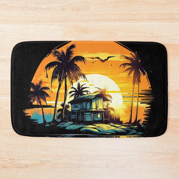 Item preview, Home with Coconut Tree Againts Sunset 2 designed and sold by eyestetix.