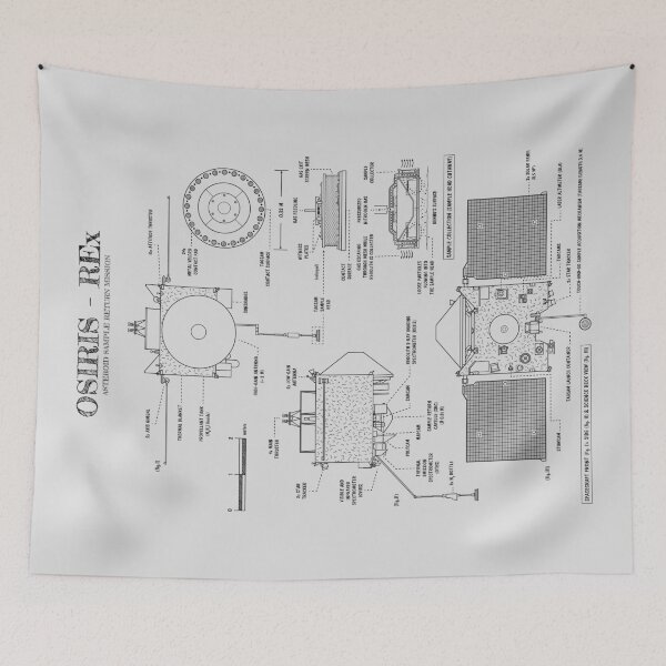 Item preview, OSIRIS-REx. Asteroid Sample Return Mission. Vertical (White Stencil - No Background) designed and sold by BGALAXY.