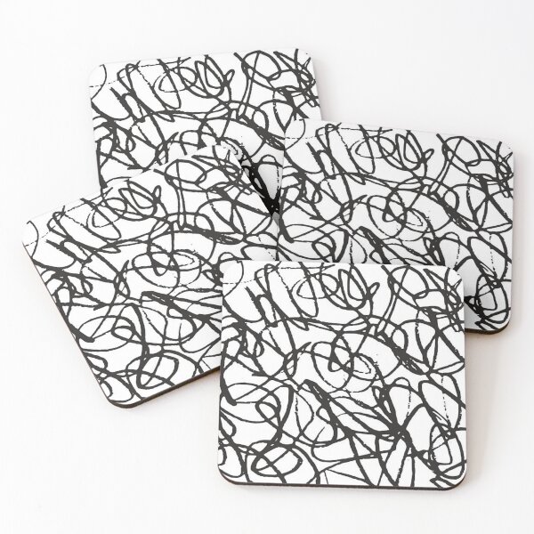 Item preview, Black And White Abstract Scribble Background designed and sold by MTShoppingLine.