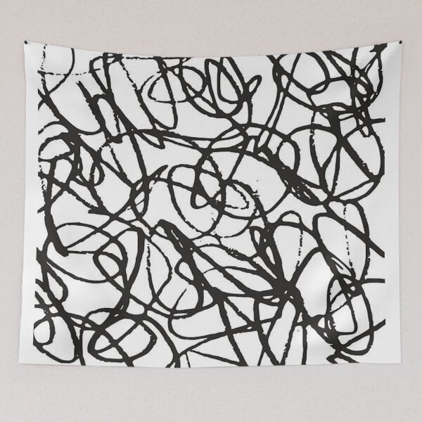 Item preview, Black And White Abstract Scribble Background designed and sold by MTShoppingLine.