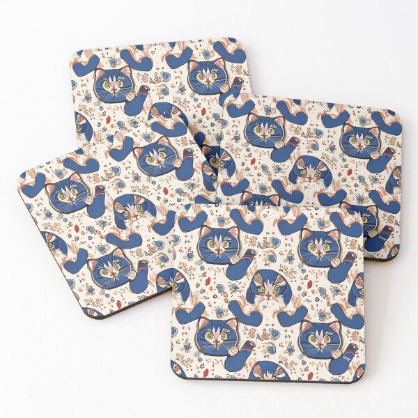 Item preview, Cat Seamless Patterns confused. designed and sold by curlew28.