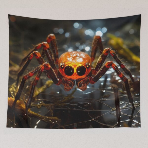 Item preview, Halloween with a Spider, Glowing Eyes, and Webs designed and sold by Zoomie-s.