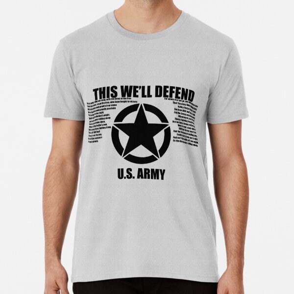 Made in the USA U.S. Army We'll Defend T-Shirt (Military Green Heather)