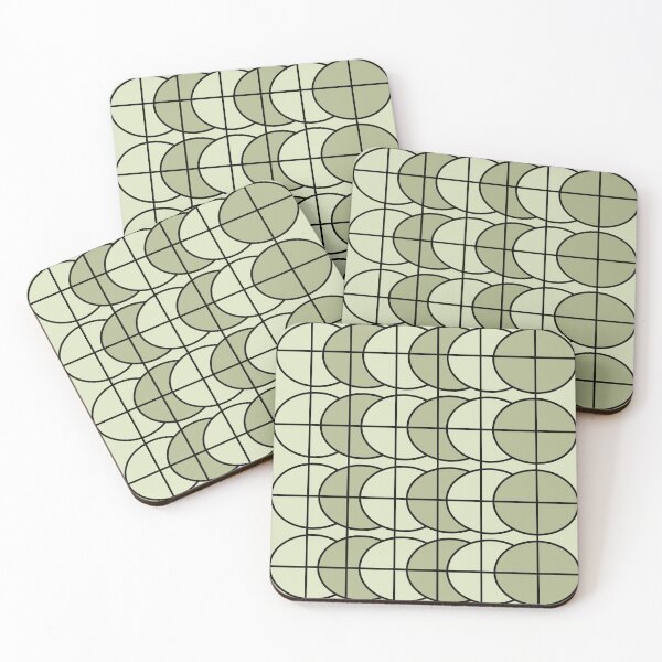 Item preview, Green Circles Stripes Geometric Pattern designed and sold by Nisha Prabhu.