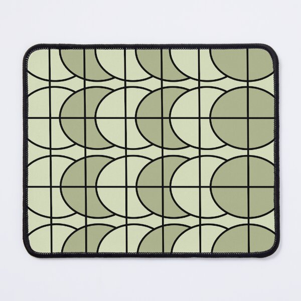 Item preview, Green Circles Stripes Geometric Pattern designed and sold by Nisha Prabhu.
