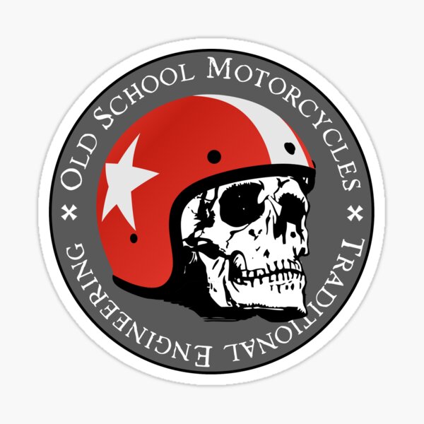 Autocollant Moto Vintage Skull - ZoneStickers