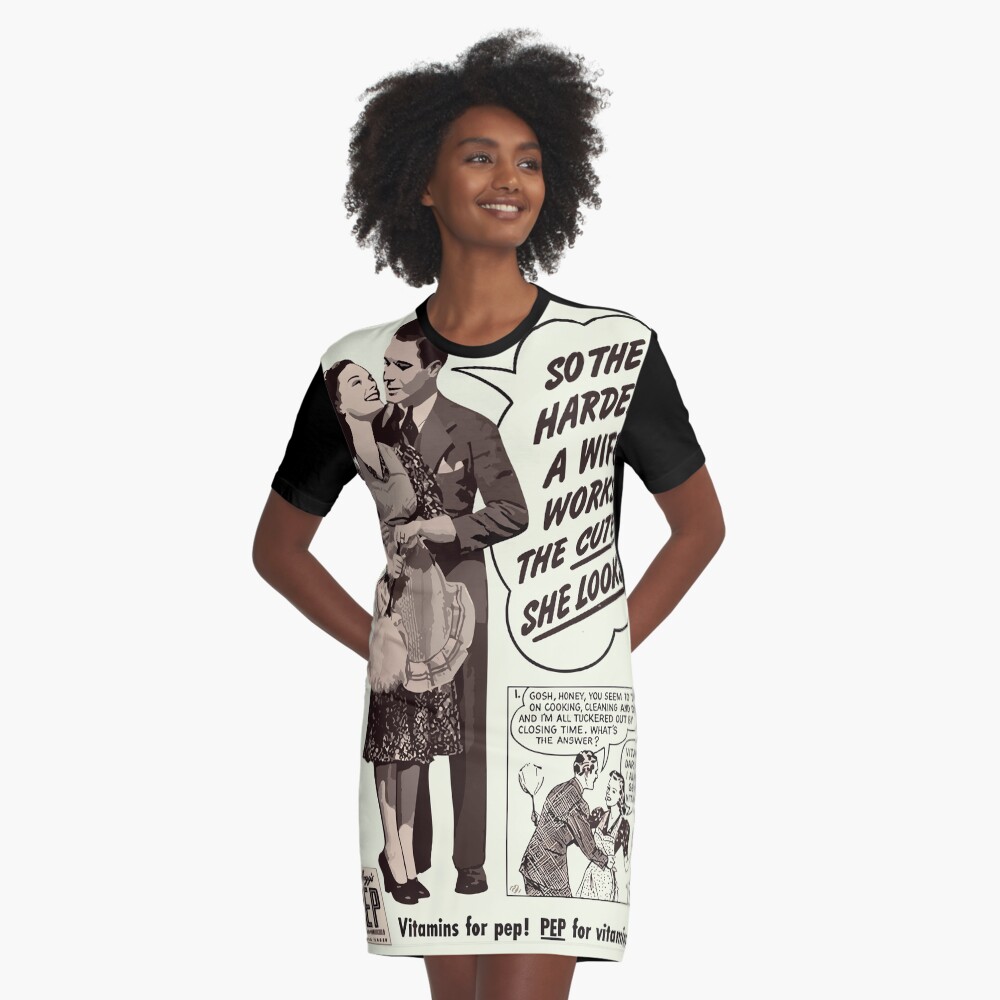 Item preview, Graphic T-Shirt Dress designed and sold by blackink-design.