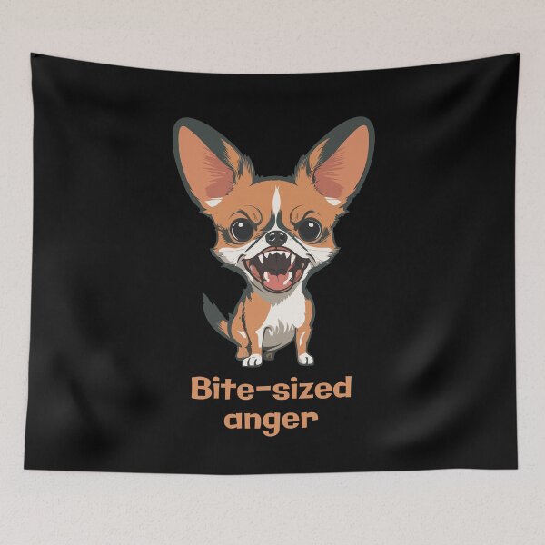 Item preview, Bite-sized anger. Angry Chihuahua. designed and sold by twisted-dot.