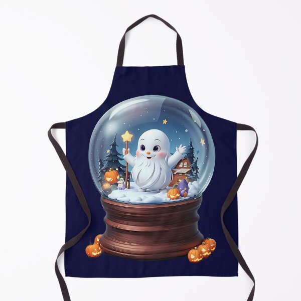 Item preview, Globo de nieve de Halloween. lindo fantasma en la nieve, calabaza, jack o'lantern designed and sold by KiraChie.