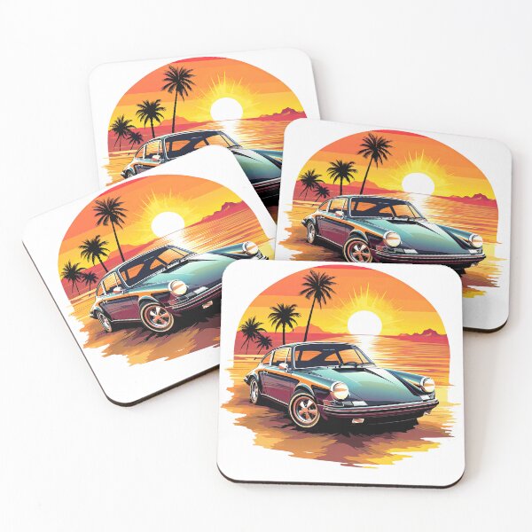 Item preview, Retro Sport Car Against Sunset designed and sold by eyestetix.