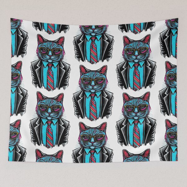 Item preview, Colorful cat boss, cat boss, cat glasses designed and sold by GreyStanzione1.