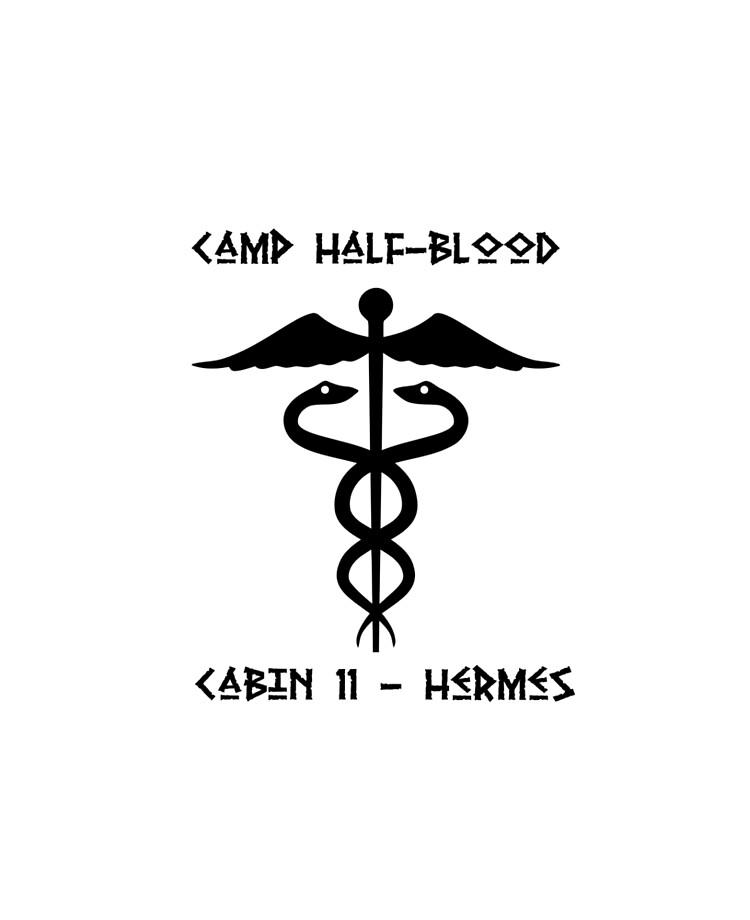 Percy Jackson - Camp Half Blood with Cabin Number, Logo, and Name