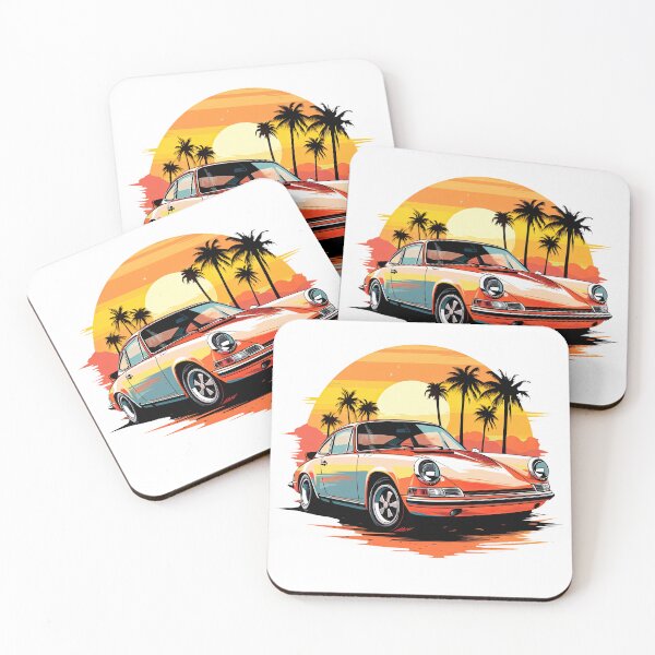 Item preview, Retro Sport Car Against Sunset 2 designed and sold by eyestetix.