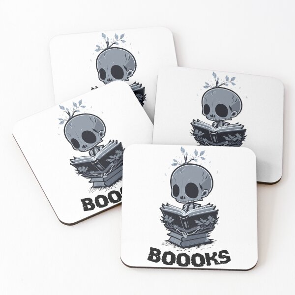 Item preview, Boooks Skeleton Reading a Book Booo Halloween Boo designed and sold by Peculiarts.