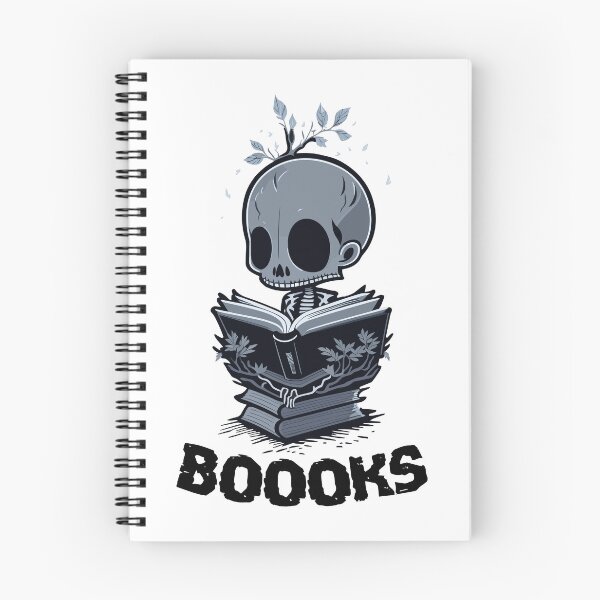 Item preview, Boooks Skeleton Reading a Book Booo Halloween Boo designed and sold by Peculiarts.