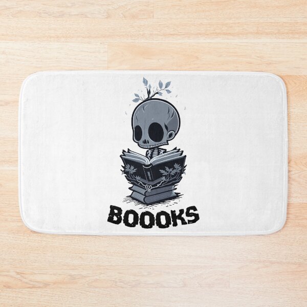 Item preview, Boooks Skeleton Reading a Book Booo Halloween Boo designed and sold by Peculiarts.