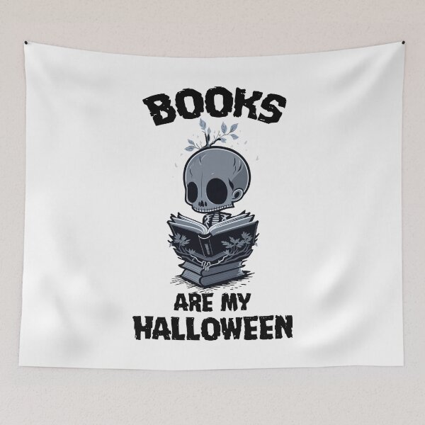 Item preview, Books are My Halloween Skeleton Reading a Book designed and sold by Peculiarts.