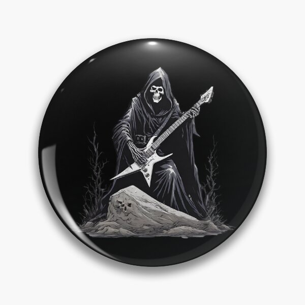 Artikelvorschau, Grim Reaper spielt Gitarre, Serie 6 entworfen und verkauft von theprof2021.