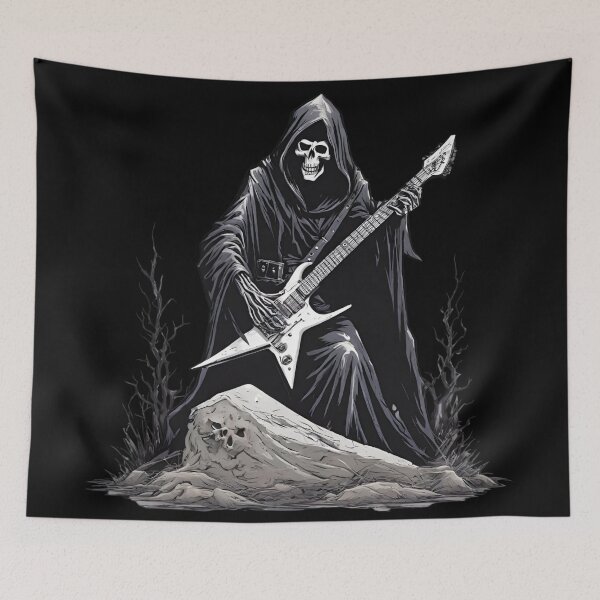 Item preview, Grim Reaper tocando la guitarra Serie 6 designed and sold by theprof2021.