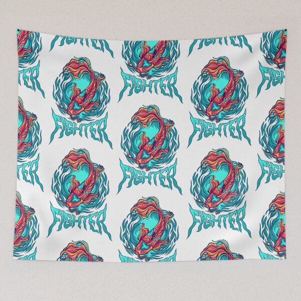 Item preview, Koi fish fighter, Koi fish samurai, japanese koi cartoon  designed and sold by GreyStanzione1.