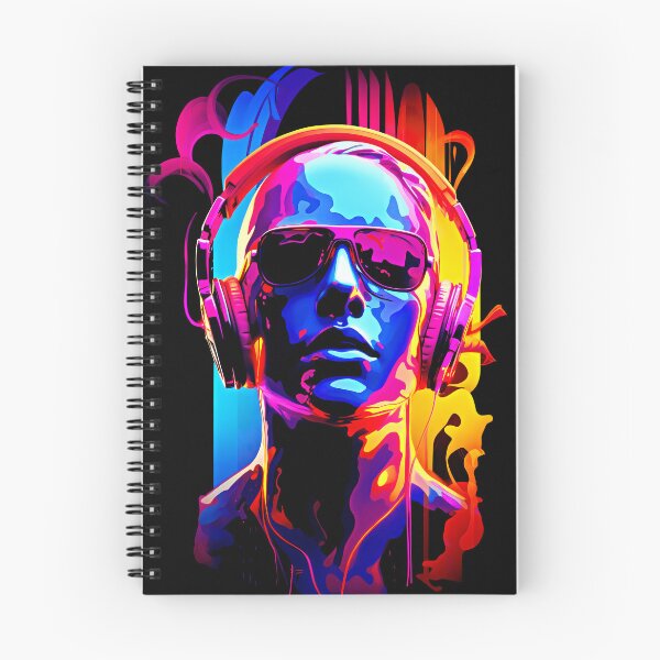 Item preview, dj wearing headphones designed and sold by MagicColorPrint.
